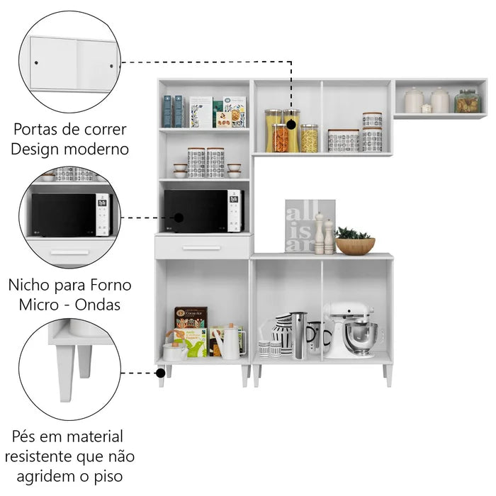 Cozinha compacta com balcão Isabelle