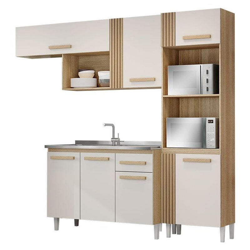 Cozinha compacta com balcão Vitória